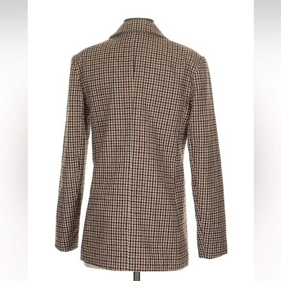 Astr Brown Checkered Double-Breasted Blazer - Picture 2 of 6